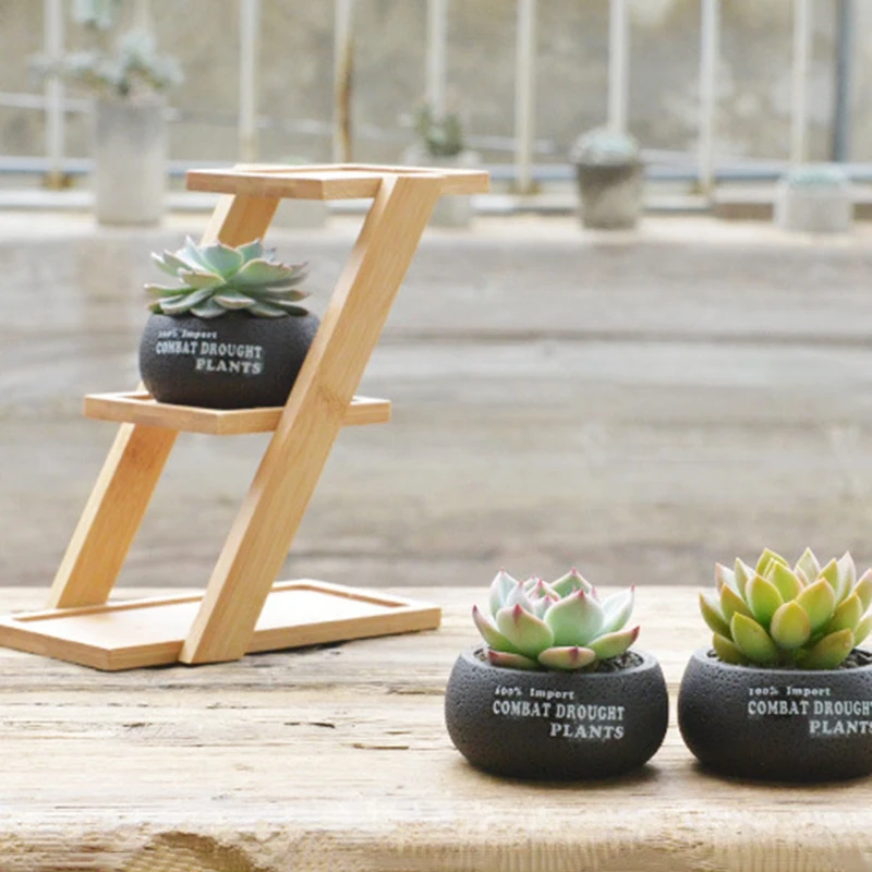 1 комплект цементная суккулентная Плантатор горшок геометрический цветочный 3