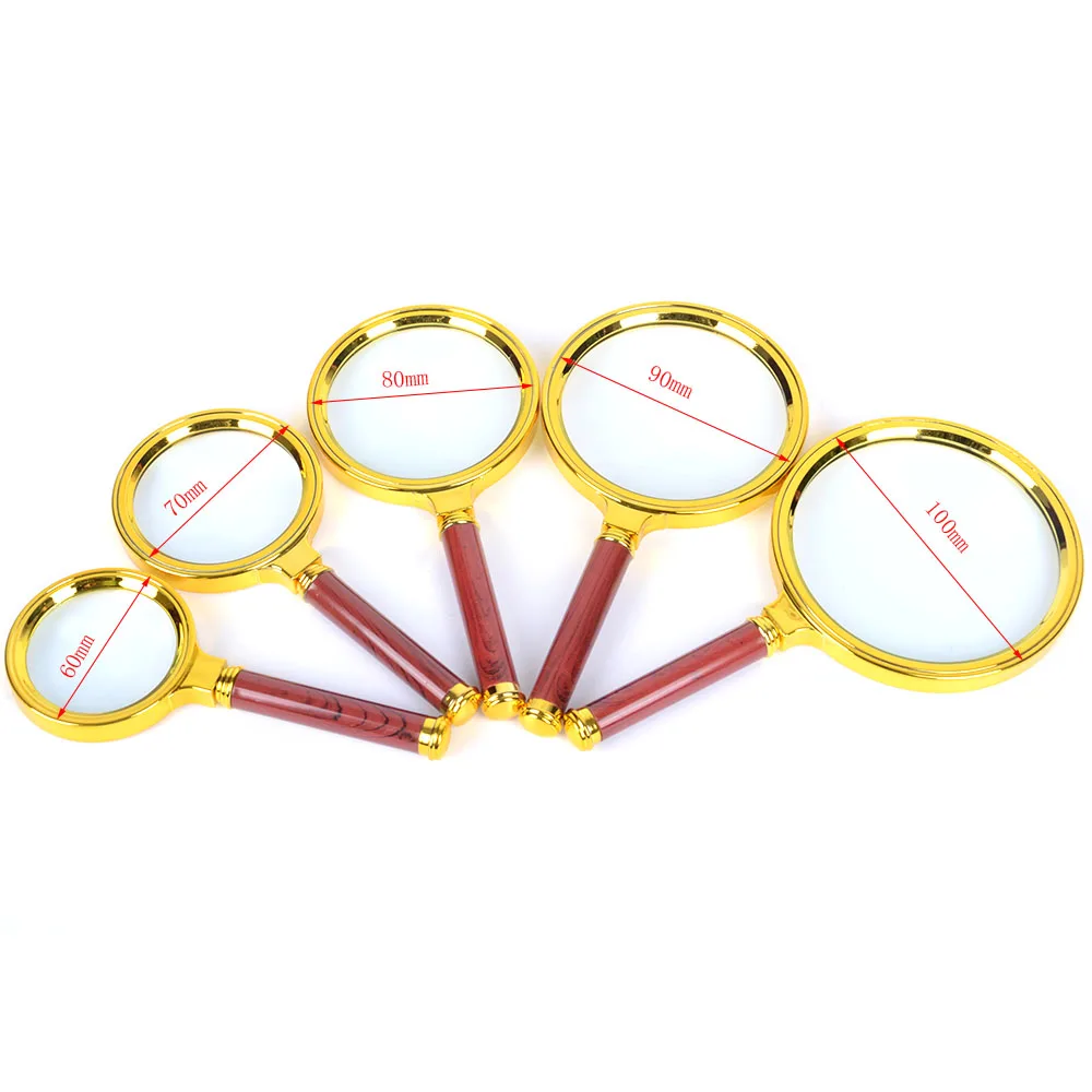 7X лупа для пресбиопии Подарочная деревянная ручка 70 мм Ювелирная Лупа чтения