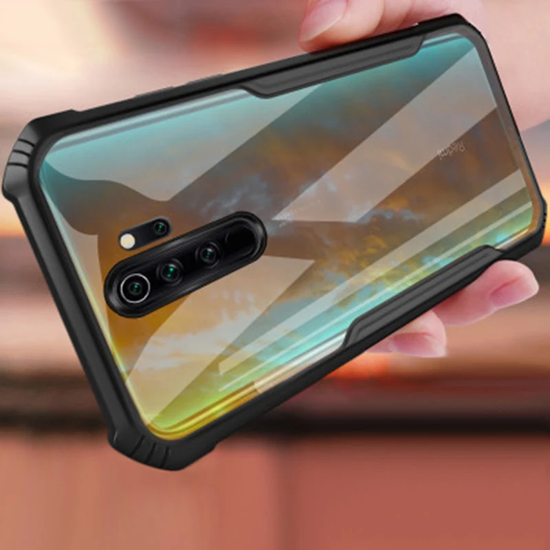 Прозрачный ударопрочный акриловый чехол для Xiaomi Mi CC9 Pro Note 10 CC9e A3 Redmi 8 7s 7 8T 8A POCO X2