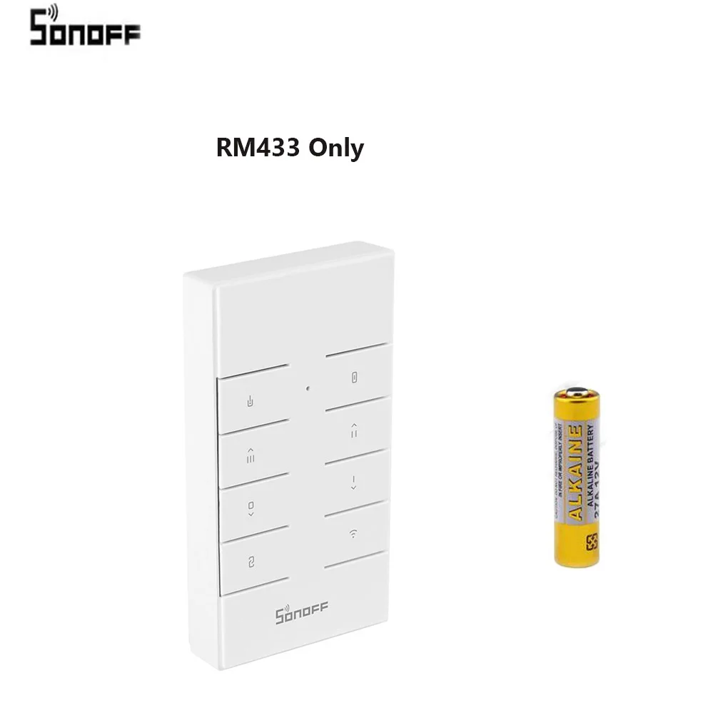 RM433 Remote control Интеллектуальный выключатель света SONOFF T2EU TX Smart Wi-Fi настенный сенсорный выключатель с границы умный дом 1/2/3 433 RF/Голосовое управление/приложение/сенсорный экран Cwhontrol работать с Alexa - Комплект: RM433 Remote control