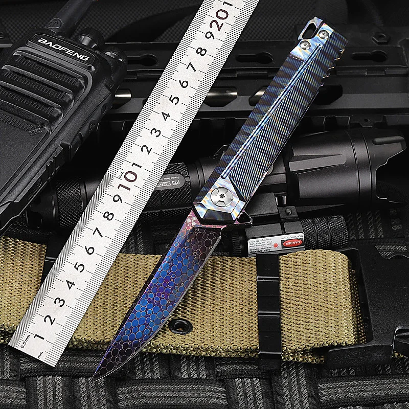 2021 Новый фиксированный тактический складной нож для улицы Дамасская сталь