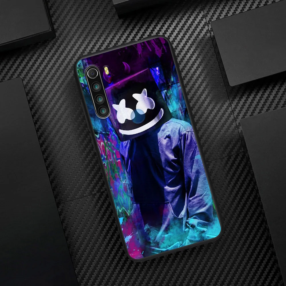 

DJ Marshmello Phone Case Cover Hull For XIAOMI Redmi 7 7A 8 8A 9 9C Note 6 7 8 9 9S K20 Pro K30 black Back Luxury Cell Pretty