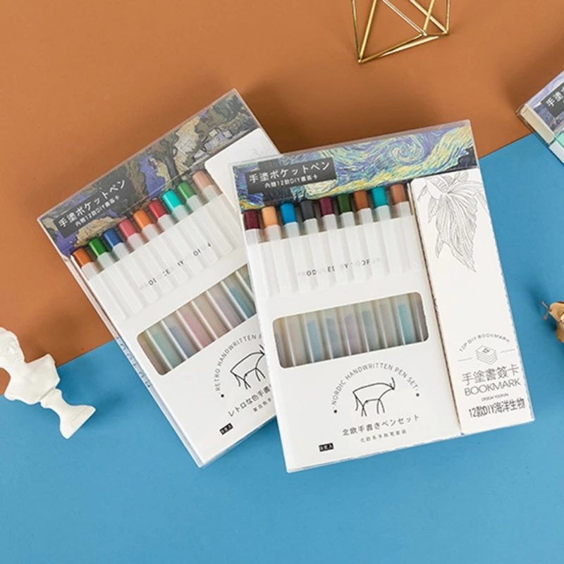 

9 Colors 0.5mm Gel Pen Colored Art Markers for Drawing Painting Watercolor Stationery