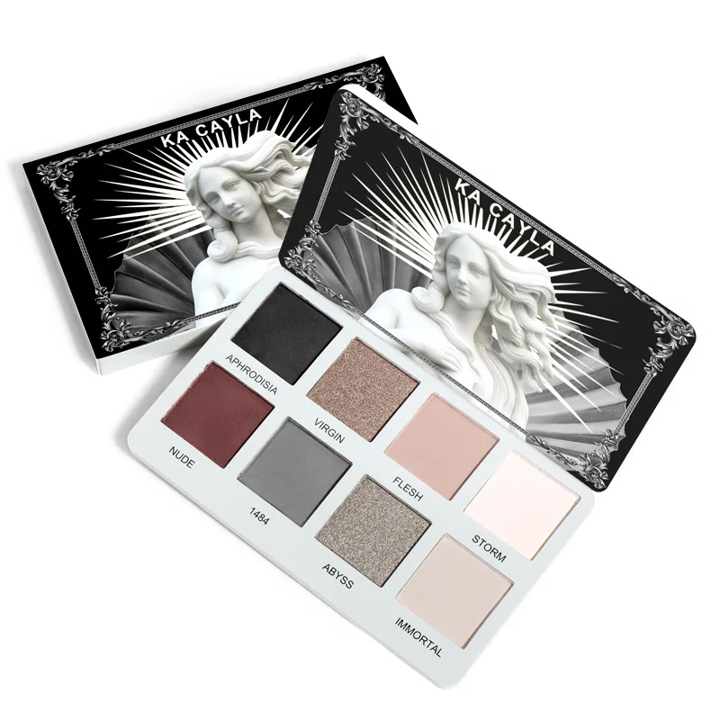 

8 Colors Metallic Eyeshadow Palette Pearlescent Matte Earth Color Eyeshadow Makeup Palette Waterproof Korean Makeup
