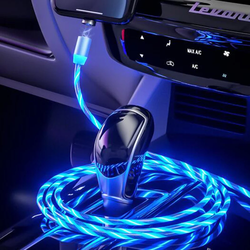 Автомобиль течет светильник Магнитная Зарядка через USB кабель для Защитные чехлы