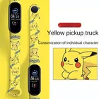 Ремешок для Xiaomi Mi Band 6, 5, 4, 3, силиконовый, с изображением покемона Пикачу