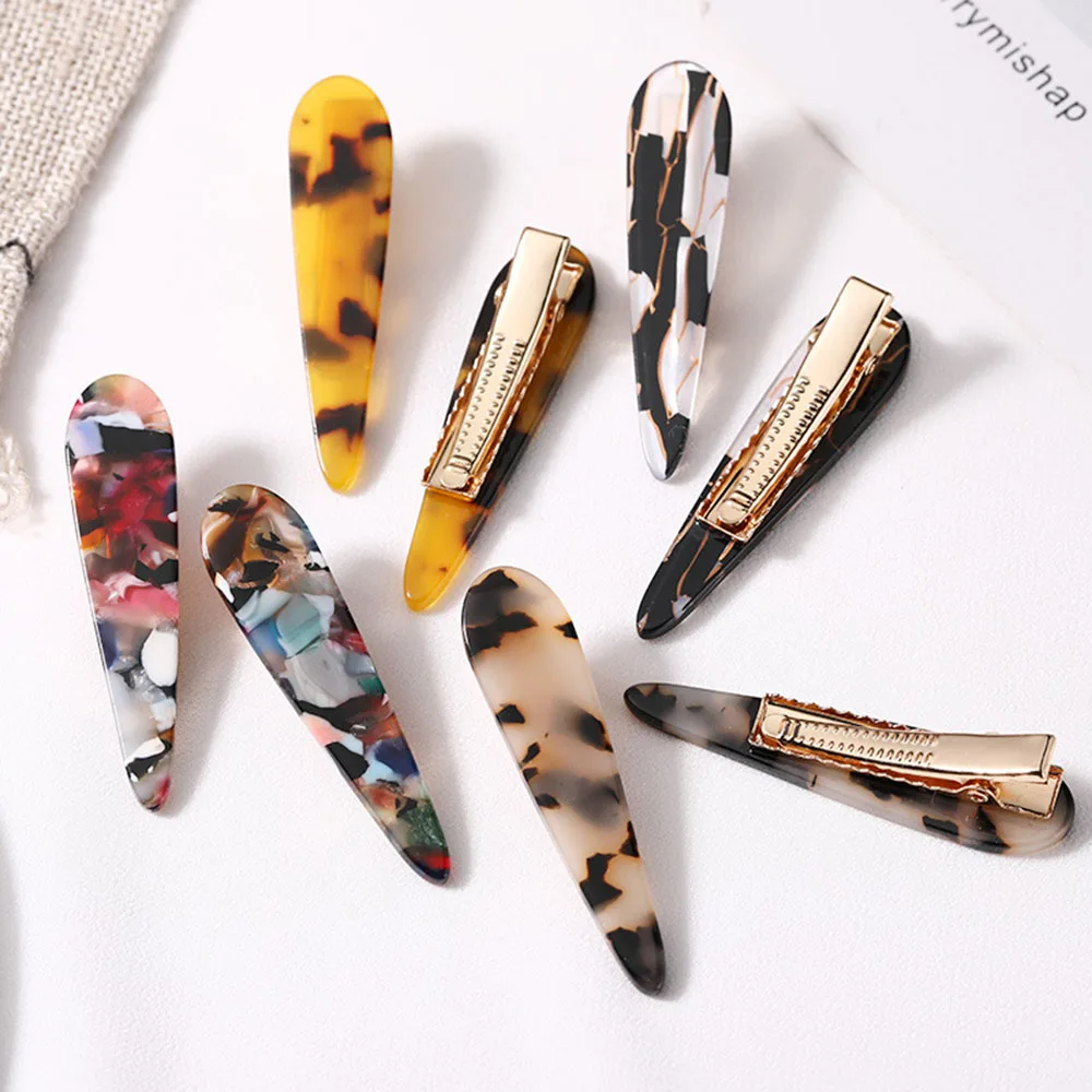 Женская заколка для волос с леопардовым принтом элегантная Геометрическая из