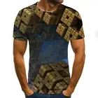 Мужскаяженская футболка с коротким рукавом, круглым вырезом и 3D-принтом