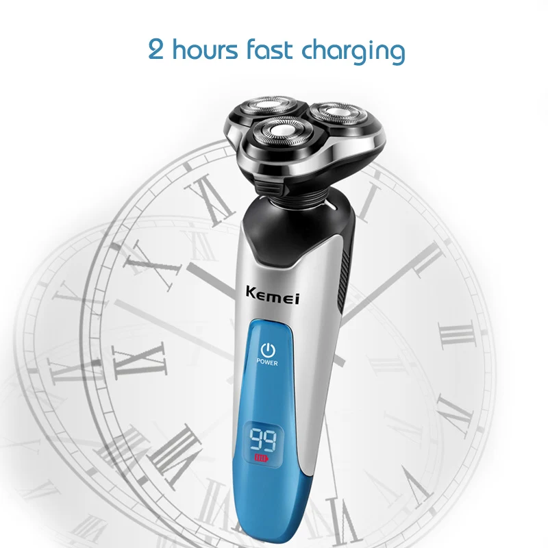 Whole Body Washable Shaver Waterproof Electric Razor Rechargeable Beard Trimmer Fast Charging Men Shaving Machine Face Care 40D | Бытовая