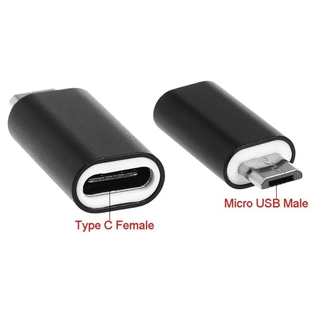 2 шт. USB C Type гнездовой к Micro Мужской адаптер для передачи данных Конвертер Разъем