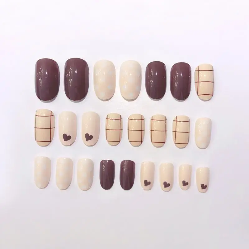 24 шт. накладные ногти симпатичный дизайн ногтей Типсы акриловые дизайнерские