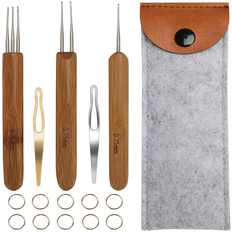 Детский набор крючков для волос 3 шт. крючковая игла 0 75 мм бамбуковая ручка