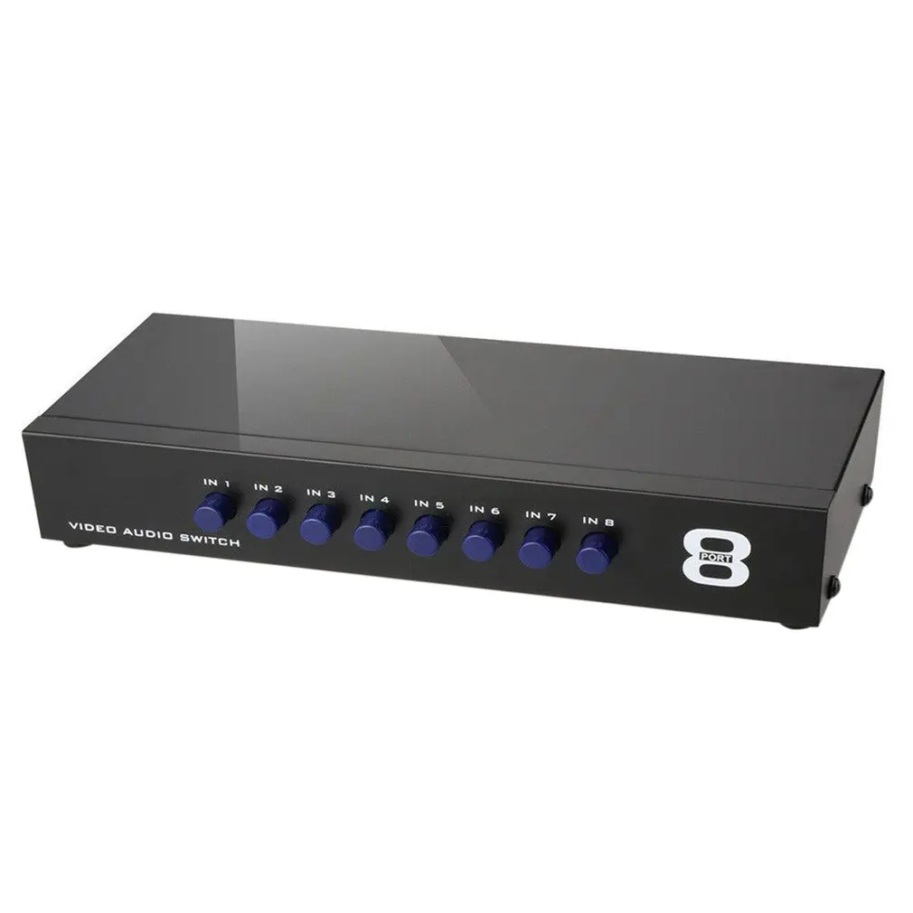 Композитный Переключатель AV 8 портов RCA аудио видео в 1 адаптер для ТВ конвертер DVD