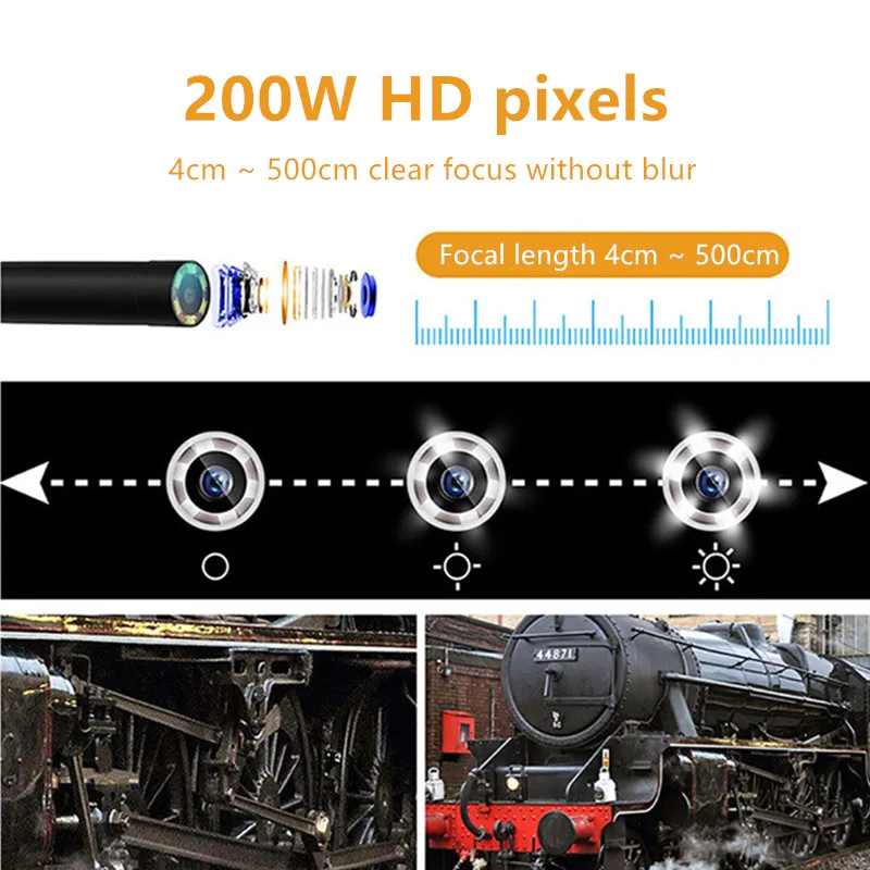 WIFI Endoscope Camera Waterproof Inspection Borescope IOS for Android Smartphone Iphone Endoscopio | Безопасность и защита