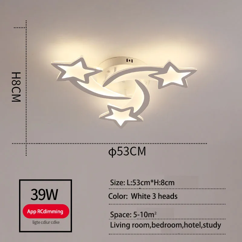 

Акриловый светодиодный потолочный светильник со звездами, люстра потолочная декоративное освещение для помещений, спальни, кабинета, столовой светильник на потолок, Потолочная люстра для детской комнаты