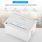 GOOJPRT QR204 58 мм порт возможность супер мини встроенный низкий уровень шума чековый тепловой принтер опционально USB порт RS-232, принтер TTL тепловой