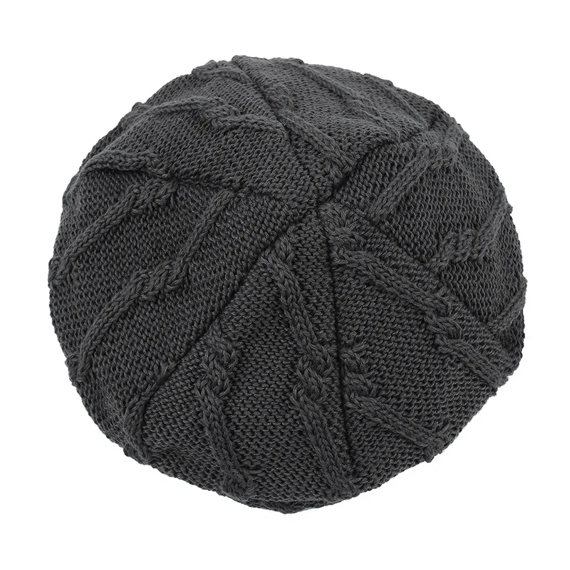 Зимняя шапка toque, Мужская плюшевая шерстяная шапка, теплые наушники, вязаная шапка, для улицы, Конопляный узор, пуловер, шапка Skullies Bonnet beanie cc Hat