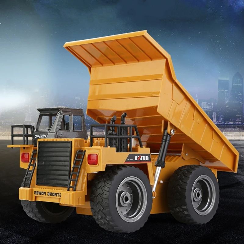 

6 Channel 2.4G Wireless Remote Control Alloy Dump Truck Children Outdoor Engineering Construction Vehicle with Light