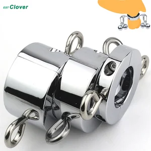 Стальной шариковый Растяжитель Для тела, удерживающее кольцо для пениса, Растяжитель Для мошонки, сплав, Кольца для пениса T049