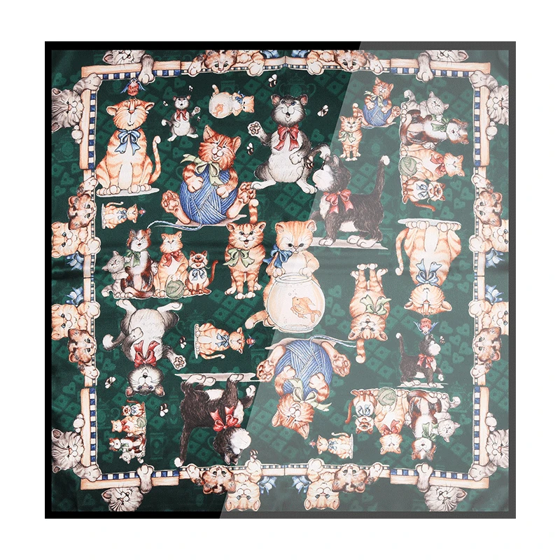 

DANKEYISI Women Scarves Real Silk Scarf Women Printed For Ladies Fashion Lovers 100% Natural Silk Scarf Female Square Scarves