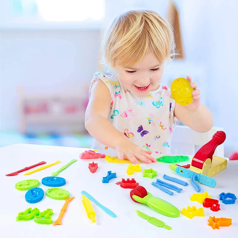 26pcs Play Dough Tools Kit DIY Plasticine Mold Modeling Clay Accessories Plastic Set Cutters Moulds Toys for Children Kids Gift |
