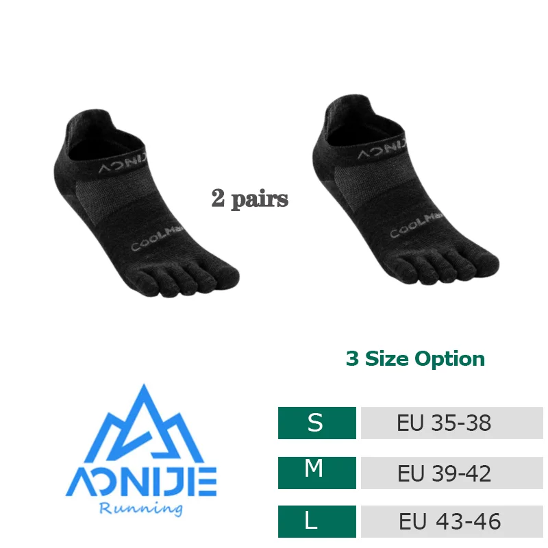 Aonijie ToeSocks E4110 CoolMax Run Lightweight No-show Blister Prevention Five Fingers Running Basketball Pilates Yoga Socks Men
