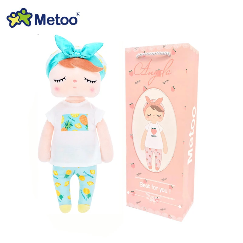 918-3box В коробке Metoo Кукла Kawaii плюшевая мягкая плюшевая животные детские игрушки для девочек и мальчиков на день рождения Рождество Кролик Анжела - Цвет: 918-3box