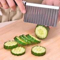 potato wavy edged knife stainless steel kitchen gadget vegetable fruit cutting tool kitchen accessories french fries machine