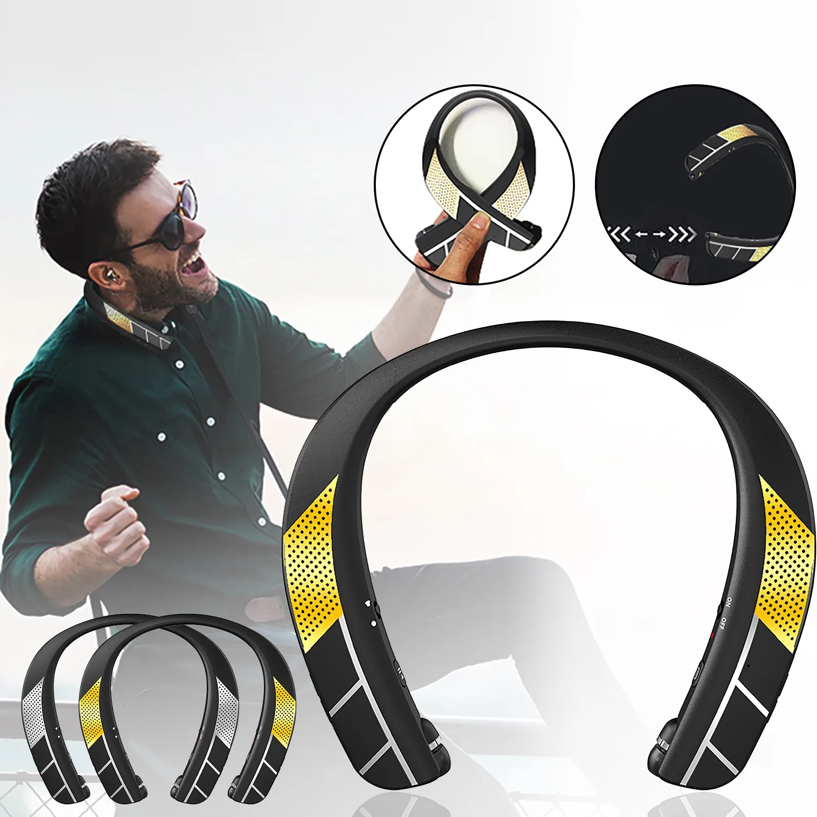 

Glz-6 Large Capacity Wireless Sports In-ear Hanging Neck Long Standby Bluetooth Headset 150ma Ultra-long Battery Life Earphone