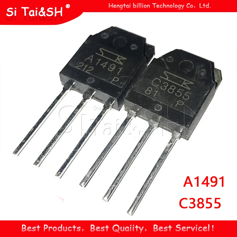 2 шт. A1491 C3855 (1 = 2SA1491 1 2SC3855) звеньевая фотосхема 200 в 10 А интегральная схема|integrated