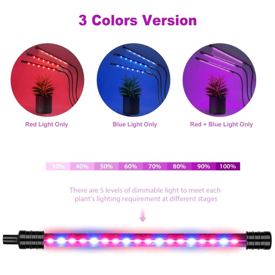 54 светодиодный свет для выращивания подсветка растений комнатных светильник