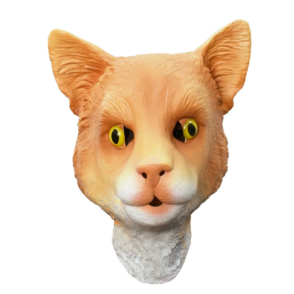 Новинка 2019 костюм на Хэллоуин маска мяч для маскарада кошка всю голову животное