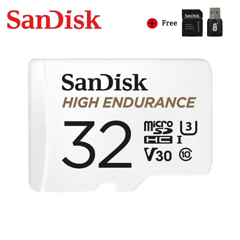 SanDisk HIGH ENDURANCE Micro SD 128GB 64GB 32GB 256GB Microsd Memory Card U3 V30 4K Flash MicroSD Card for Monitor Video Car DVR