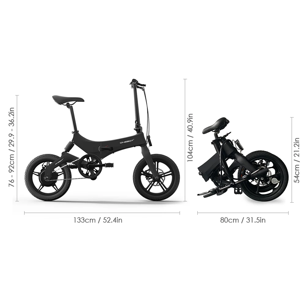16-дюймовый складной электрический велосипед с электроприводом мопед