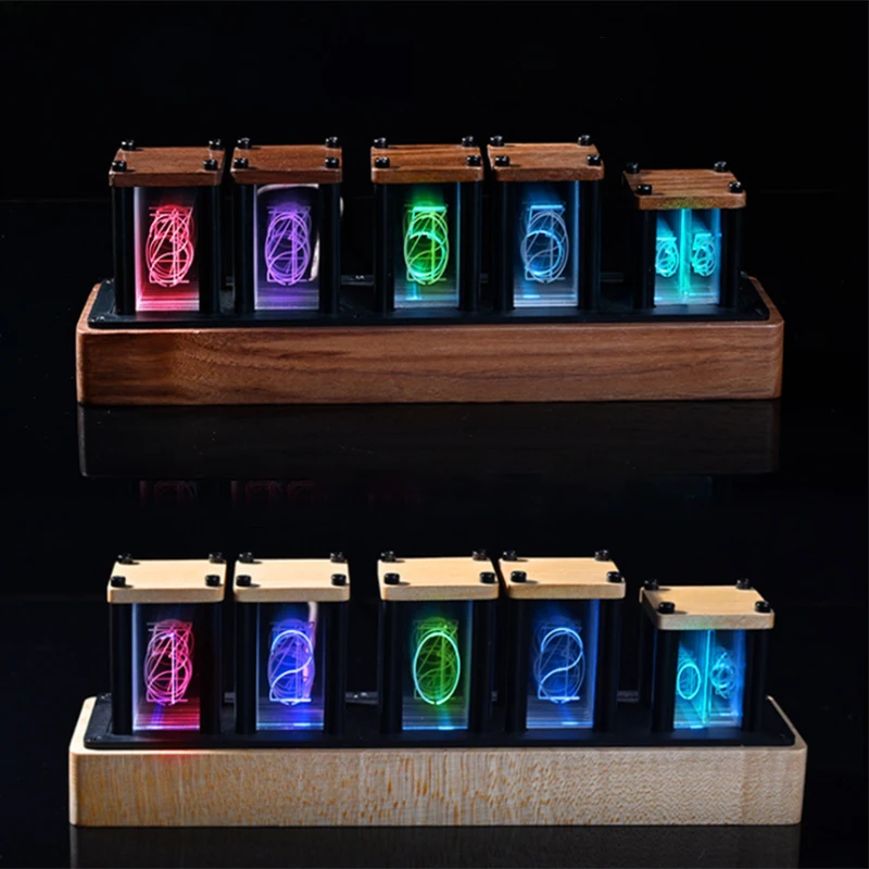 Современные цифровые часы-трубки IPS псевдосветящиеся часы RGB-трубки подарочный