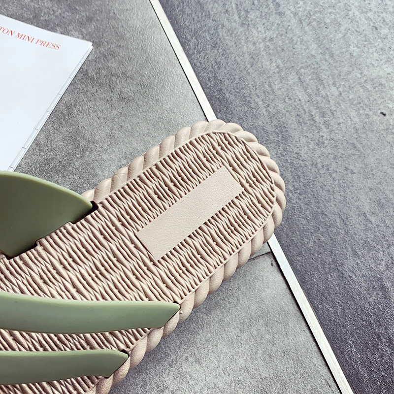 

Slippers Women Summer Bow Summer Sandals Slipper Indoor Outdoor Linen -flops Beach Shoes Female Fashion Floral Flat Sandals