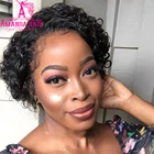 Парик фея, парик из человеческих волос на сетке 4x4 13x1, парик из вьющихся человеческих волос, парики из бразильских волос для черных женщин, парик с 150 застежкой