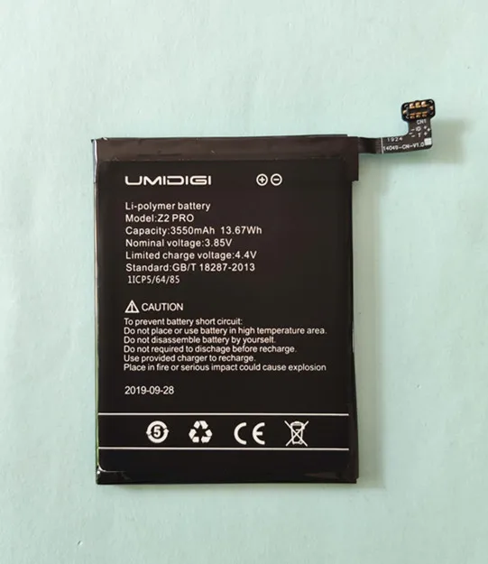 Новый аккумулятор Umi Z2 Pro UMIDIGI Высокое качество Оригинальная большая емкость 3550