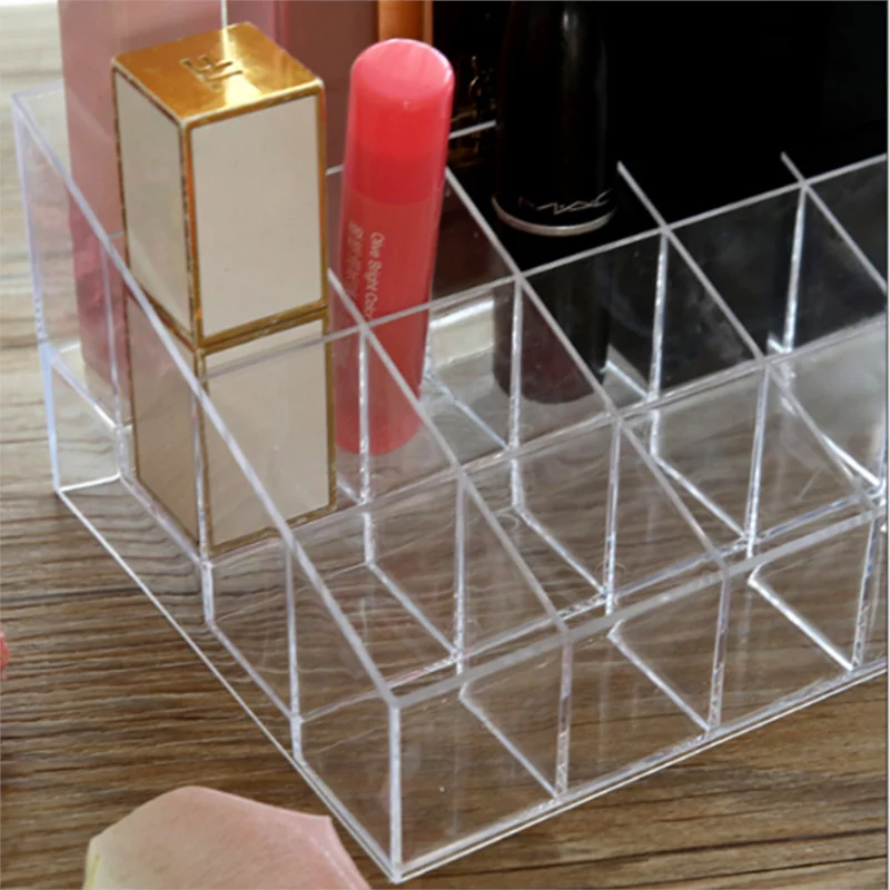 

24 Grid Acrylic Makeup Organizer Storage Box Cosmetic Box Lipstick Jewelry Box Case Holder Display Stand Make Up Organizer