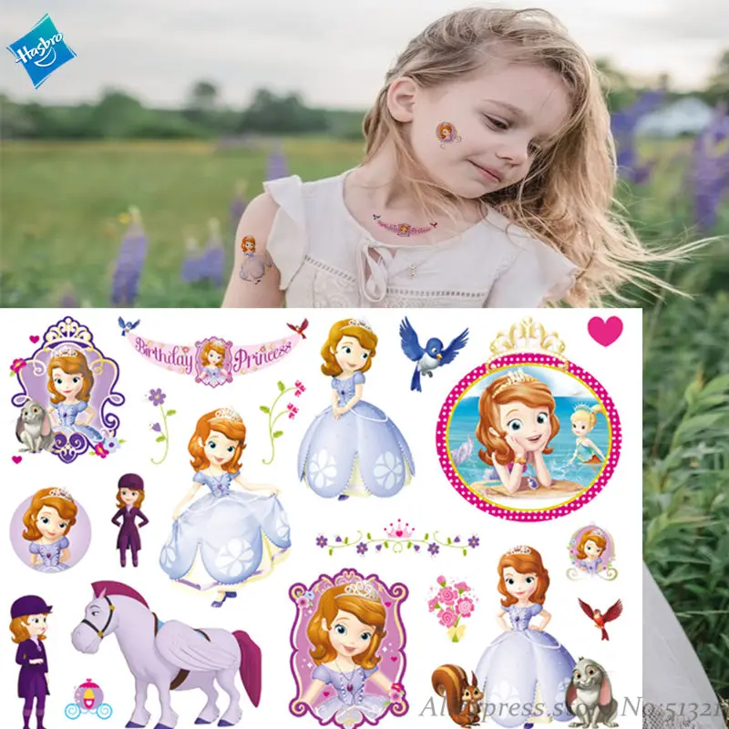 Hasbro Принцесса София детская мультяшная Временная тату наклейка для девочек