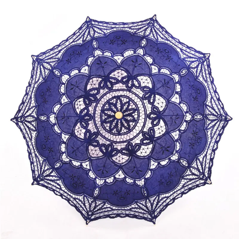 Зонт женский свадебный кружевной винтажный зонтик от солнца белый/цвета