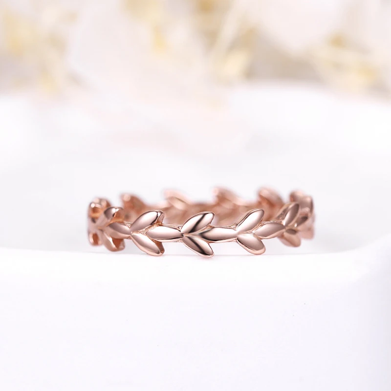 

ANZIW Fashion 925 Sterling Silver Olive Leaf Ring Wedding Engagement Bridal Rings For Women Party Lover Rings Jewelry Gifts