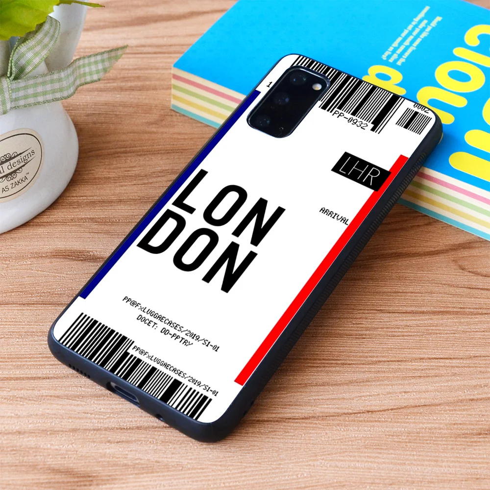 

For Samsung Galaxy Fly Ticket London Soft TPU border Samsung Galaxy Case