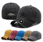 Кепка унисекс, хлопковая бейсболка промытой расцветки, для мужчин и женщин, Повседневная Регулируемая уличная бейсболка-тракер, Прямая поставка