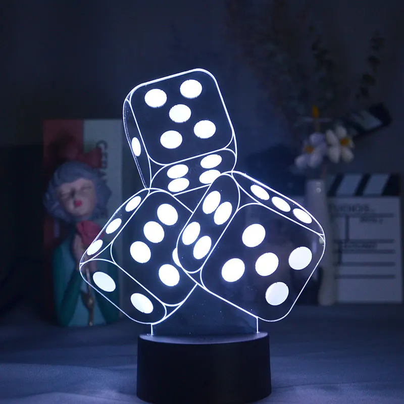 

APP 16 Color Acrylic Three Dice 3d Night Light Bluetooth Speaker Children Birthday Gift Bedroom Decor Colorful Table Lamp