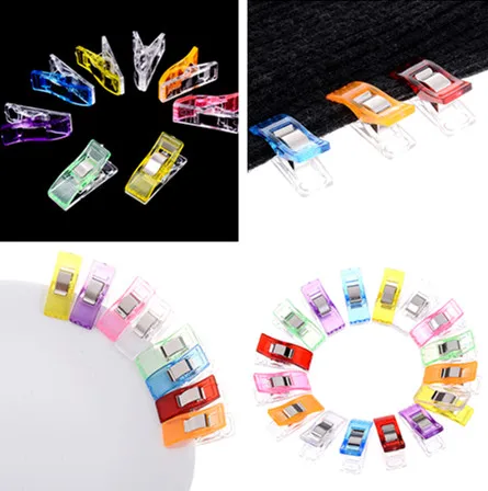 

10Pcs Multi Color Plastic Clips Holder DIY Patchwork Fabric Quilting Craft Sewing Knitting Clips Home Office Supply