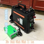 Литий-ионный аккумулятор BMS 10S 36 В, 50 Ач, 60 ач, 80 Ач для электромотоцикла, электровелосипеда, Пауэр банк, солнечная система для дома на колесах + зарядное устройство 10 А