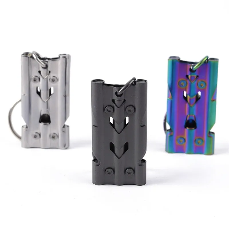 Портативный тройной трубчатый свисток аварийный SOS брелок для ключей инструмент