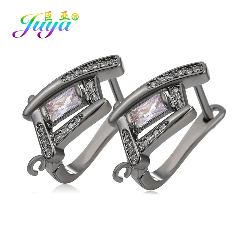 Metal Black Juya DIY для женщин изготовление сережек ручной работы материал медь креативный замок для сережек основные серьги крючки Аксессуары - Цвет: Metal Black