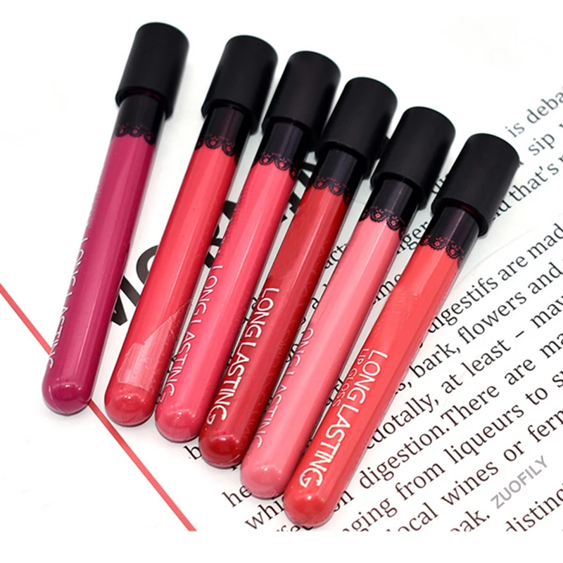 Губная помада водостойкая стойкая матовая мерцающая красная блестящая нюдовая